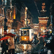 "Milano, la sera, la pioggia"