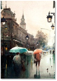 "Passeggiando sotto la pioggia"